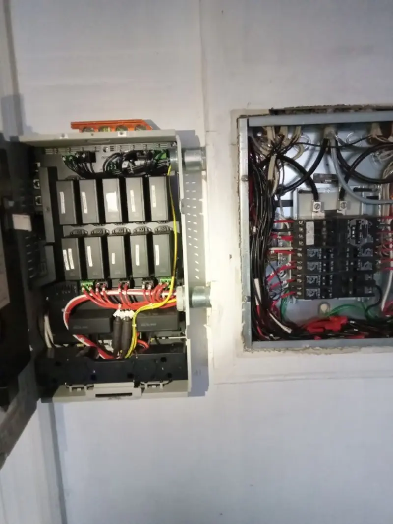 Electrical panel upgrade completed for Security Camera Wiring in Milwaukie